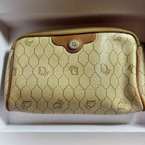 Dior Tan and Brown Women's Makeup Bag - Picture 1 of 4